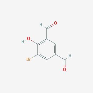 5-bromo-4-hydroxyisophthalaldehyde structure, CAS 952007-90-8