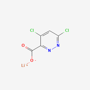 4,6-Dichloro-3-pyridazinecarboxylic acid, lithium salt (1:1) structure, CAS 2245238-80-4