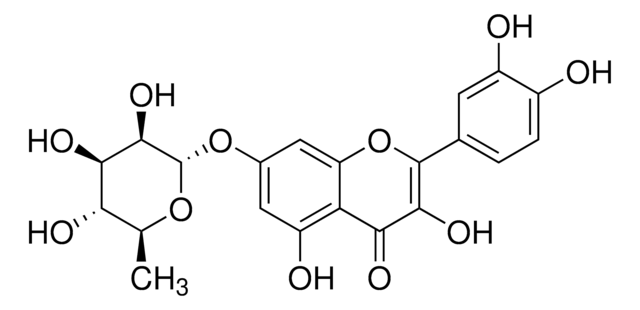 7-(α-L-Rhamnopyranosyloxy)-2-(3,4-dihydroxyphenyl)-3,5-dihydroxy-4H-1-benzopyran-4-one structure, CAS 22007-72-3