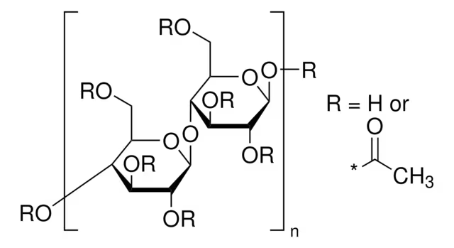 Cellulose acetate structure, CAS 9004-35-7