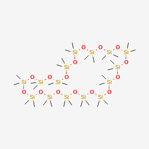 Triacontamethylcyclopentadecasiloxane structure, CAS 23523-14-0