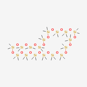 Cycloheptadecasiloxane, tetratriacontamethyl structure, CAS 150026-96-3