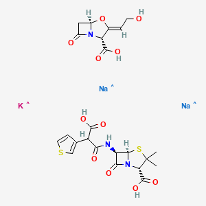Combination of potassium salt with ticarcillin disodium structure, CAS 116876-37-0
