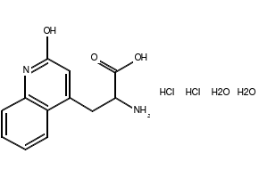 4-Quinolinepropanoic acid, α-amino-1,2-dihydro-2-oxo-, dihydrochloride, dihydrate structure, CAS 914769-50-9