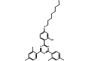 Phenol, 2-4,6-bis(2,4-dimethylphenyl)-1,3,5-triazin-2-yl-5-3-(2-ethylhexyl)oxy-2-hydroxypropoxy- structure, CAS 137658-79-8