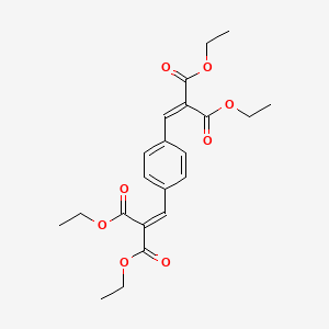 tetraethyl 2,2'-(1,4-phenylenedimethylidyne)bismalonate structure, CAS 6337-43-5