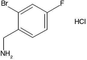 2-BROMO-4-FLUOROBENZYLAMINE HYDROCHLORIDE structure, CAS 289038-14-8