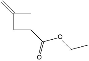 Cyclobutanecarboxylic acid, 3-methylene-, ethyl ester (9CI) structure, CAS 40896-96-6