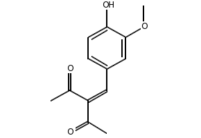 2,4-Pentanedione,3-[(4-hydroxy-3-methoxyphenyl)methylene] structure, CAS 91418-45-0