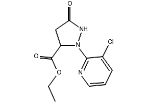 ETHYL 1-(3-CHLORO-2-PYRIDINYL)-3-PYRAZOLIDINONE-5-CARBOXYLATE structure, CAS 500011-88-1