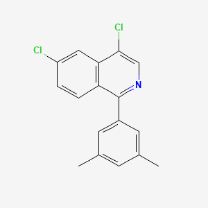 4,6-dichloro-1-(3,5-dimethylphenyl)isoquinoline structure, CAS 1443013-16-8