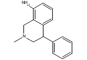 2-Methyl-4-phenyl-1,2,3,4-tetrahydro-8-isoquinolinamine hydrochloride structure, CAS 78164-59-7