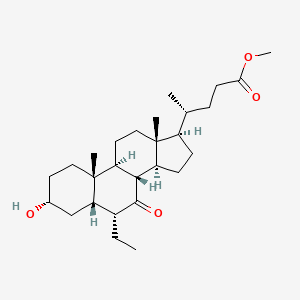 (3α,5β,6α)-6-ethyl-3-hydroxy-7-oxo-cholan-24-oic acid methyl ester (BTC-C1) structure, CAS 462122-38-9