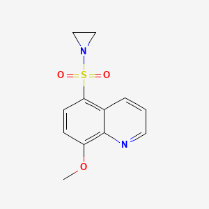 1-[(8-Methoxy-5-quinolinyl)sulfonyl]aziridine structure, CAS 98267-09-5