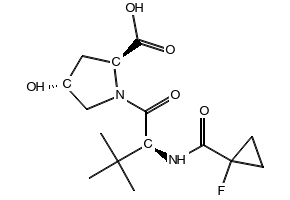 (2S,4R)-1-((S)-2-(cyclopentyloxycarbonyl)-3,3-diMethylbutanoyl)-4-hydroxypyrrolidine-2-carboxylic acid structure, CAS 877069-25-5