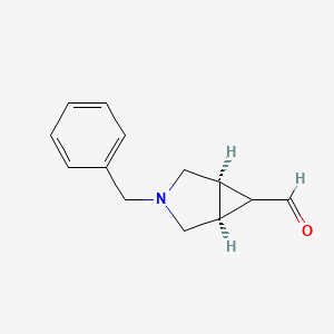 3-Azabicyclo[3.1.0]hexane-6-carboxaldehyde, 3-(phenylmethyl)-, (1α,5α,6α)- (9CI) structure, CAS 134575-08-9