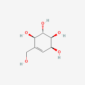 5-Cyclohexene-1,2,3,4-tetrol,5-(hydroxymethyl)-, (1S,2S,3S,4R)- structure, CAS 111136-25-5