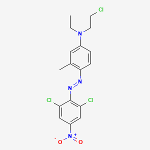 N-(2-chloroethyl)-4-[(2,6-dichloro-4-nitrophenyl)azo]-N-ethyl-m-toluidine structure, CAS 63741-10-6