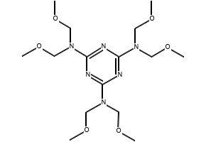 2,4,6-TRIS[BIS(METHOXYMETHYL)AMINO]-1,3,5-TRIAZINE structure, CAS 3089-11-0