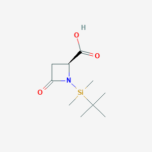 (4S)-N-(TERT-BUTYLDIMETHYLSILYL)AZETIDIN-2-ONE-4-CARBOXYLIC ACID structure, CAS 82938-50-9