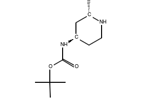 (2S,4R)-(2-Methyl-piperidin-4-yl)-carbamic acid tert-butyl ester structure, CAS 2305078-76-4