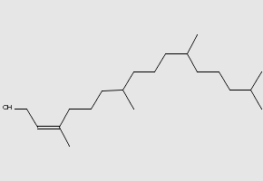 2,6,10,14-Tetramethyl-2-hexadecene structure, CAS 56554-34-8