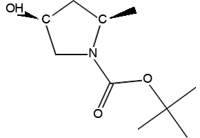 (2R, 4S)-4-Hydroxy-2-methyl-pyrrolidine-1-carboxylic acid tert-butyl ester structure, CAS 348165-62-8