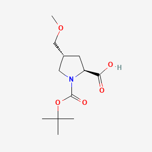 (2S,4R)-4-(Methoxymethyl)-1,2-pyrrolidinedicarboxylic Acid 1-(1,1-Dimethylethyl) Ester structure, CAS 1653967-23-7
