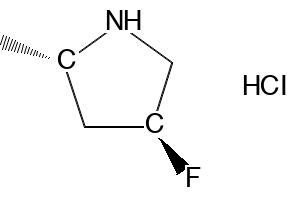 (2S,4S)-4-fluoro-2-methylpyrrolidine hydrochloride structure, CAS 2828444-34-2