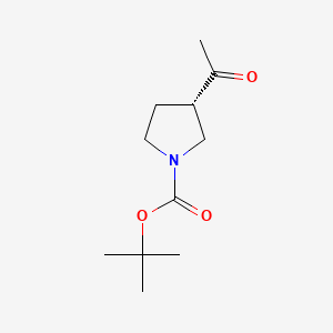 (S)-3-Acetyl-1-Boc-pyrrolidine structure, CAS 1374673-89-8