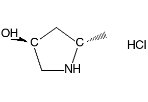 (2R,4S)-2-methyl-4-hydroxy-pyrrolidine hydrochloride structure, CAS 1107658-77-4