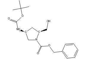 (4S)-1-(tert-butoxycarbonyl)-4-(hydroxymethyl)-L-proline structure, CAS 1643468-66-9