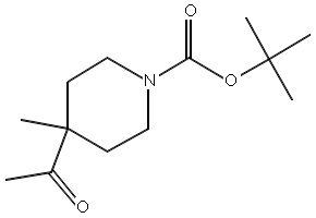 tert-Butyl 4-acetyl-4-methylpiperidine-1-carboxylate structure, CAS 1507372-37-3