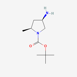 1-Pyrrolidinecarboxylicacid,4-amino-2-methyl-,1,1-dimethylethylester,(2S,4R)-(9CI) structure, CAS 708274-46-8
