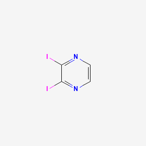 2,3-diiodopyrazine structure, CAS 58139-07-4