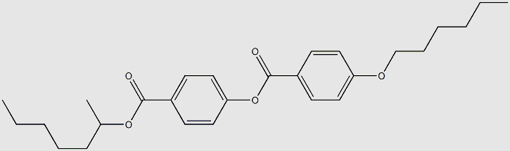 4-(Hexyloxy)benzoic acid 4-[[(1-methylhexyl)oxy]carbonyl]phenyl ester structure, CAS 250777-66-3