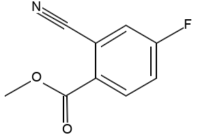 methyl 2-cyano-4-fluorobenzoate structure, CAS 127510-96-7
