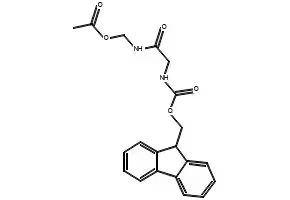 ({N-[(9H-Fluoren-9-ylmethoxy)carbonyl]glycyl}amino)methyl acetate structure, CAS 1599440-06-8
