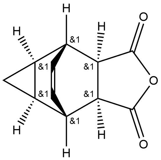 (3aα,4β,4aα,5aα,6β,6aα)-4,4a,5,5a,6,6a-hexahydro-4,6-etheno-1H-cycloprop[f]isobenzofuran-1,3(3aH)-dione structure, CAS 944-41-2