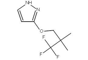3-(3,3,3-Trifluoro-2,2-dimethylpropoxy)-1H-pyrazole structure, CAS 2229861-15-6