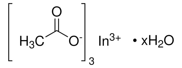 INDIUM(III) ACETATE HYDRATE structure, CAS 304671-64-5