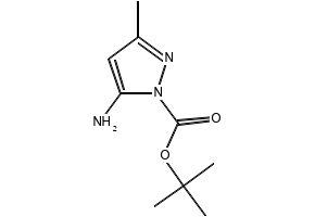 tert-butyl5-amino-3-methyl-1H-pyrazole-1-carboxylate structure, CAS 1065204-79-6
