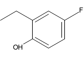 2-ETHYL-4-FLUOROPHENOL structure, CAS 398-71-0