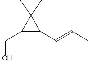 TRANS-CHRYSANTHEMYL ALCOHOL structure, CAS 5617-92-5