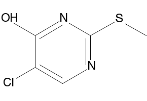 4-Hydroxy-5-chloro-2-methylthiopyrimidine structure, CAS 61044-94-8