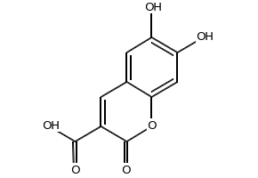 6,7-DihydroxycouMarin-3-carboxylic Acid structure, CAS 84738-35-2