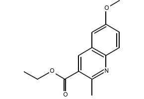 6-METHOXY-2-METHYLQUINOLINE-3-CARBOXYLIC ACID ETHYL ESTER structure, CAS 86210-92-6