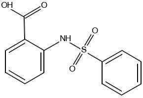 2-BENZENESULFONYLAMINO-BENZOIC ACID structure, CAS 34837-67-7