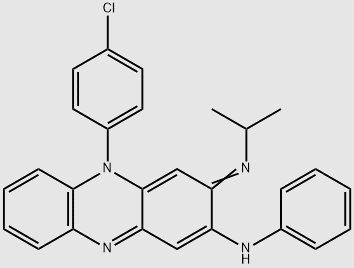2-Phenazinamine, 5-(4-chlorophenyl)-3,5-dihydro-3-[(1-methylethyl)imino]-N-phenyl- structure, CAS 2158184-11-1