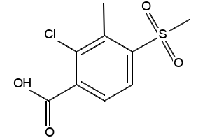 2-chloro-3-(Methylsulfonyl)benzoic acid structure, CAS 106904-09-0